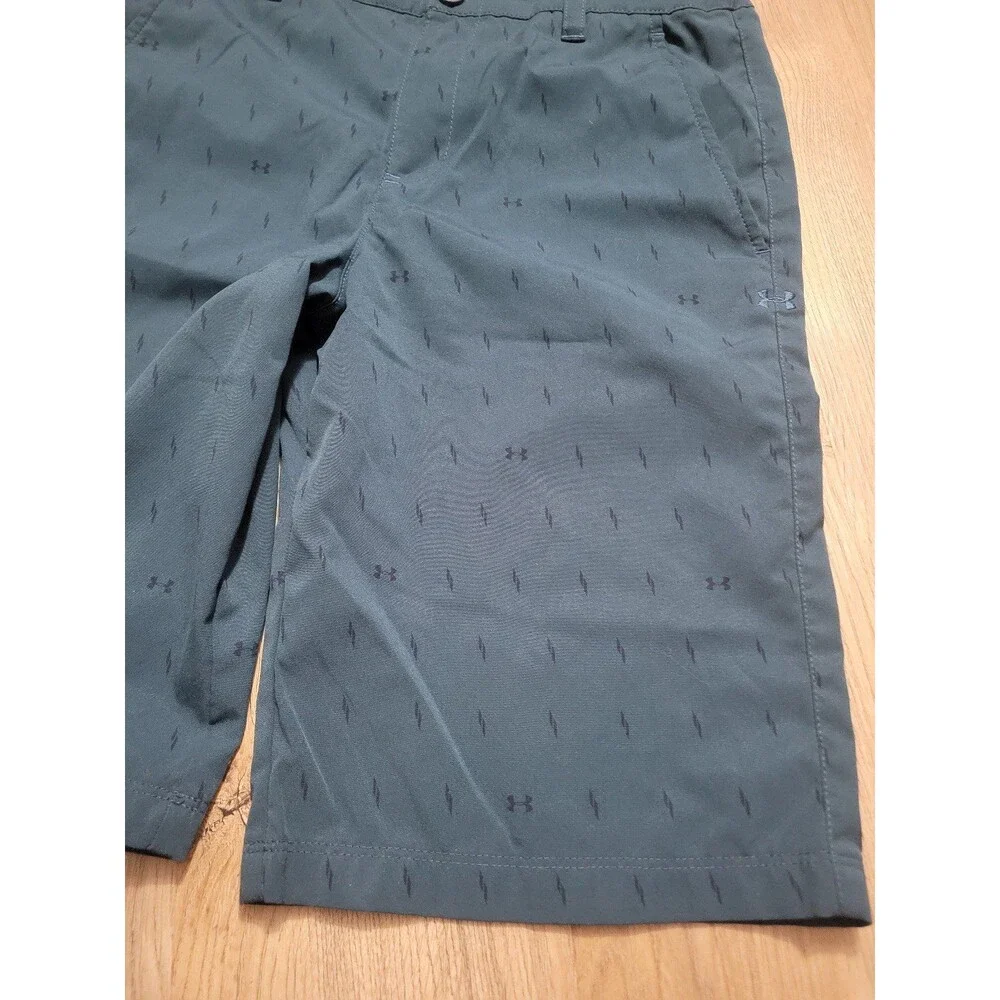 Youth Under Armour Golf Dress Shorts blue Lightening bolts size youth Large